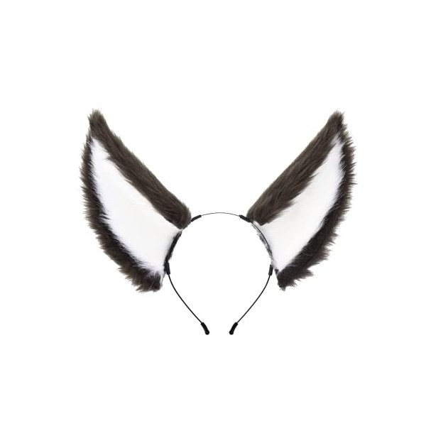 Simulation de main cos oreilles de renard oreilles danimaux en peluche cheveux cerceaux queue danimal costume anime habille