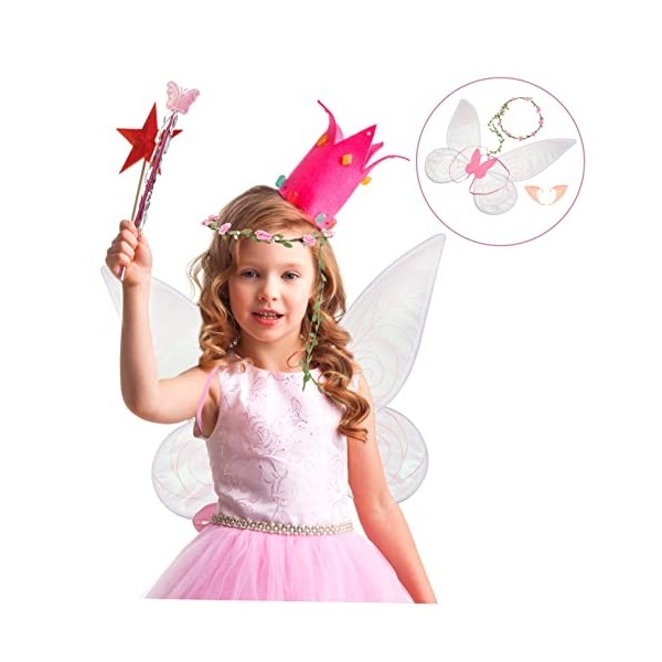 ibasenice 3 Ensembles De Cadeaux Pour Adolescentes Costume DAiles Vêtements Pour Enfants Accessoires De Costume De Papillons