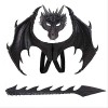 YKZZLDX Halloween enfants habillent des ailes de dragon ensemble de masques de queue enfants accessoires COS adaptés aux enfa