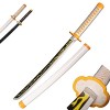 Gaiev Lame Bambou Cosplay Anime épée,Tueur de démons Agatsuma Zenitsu Katana,Ninja Arme Accessoire de Collection Pleine Longu