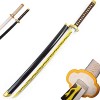 Gaiev Lame Bambou Cosplay Anime épée,Tueur de démons Agatsuma Zenitsu Katana,Ninja Arme Accessoire de Collection Pleine Longu