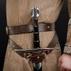 DONGSHUAI Boucle Réglable pour Hommes Médiévaux avec Ceinture De Grenouille Épée, Accessoires De Costume De Cosplay Steampunk