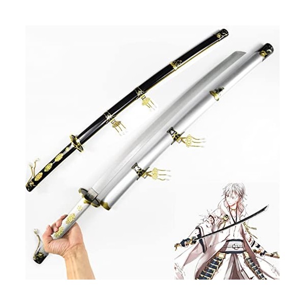 NIANXINN Lame de Tueur de Démons, Épée de Samouraï En Bois, Modèle DArme Katanas, Pour Les Amateurs DAnime, Accessoires de 