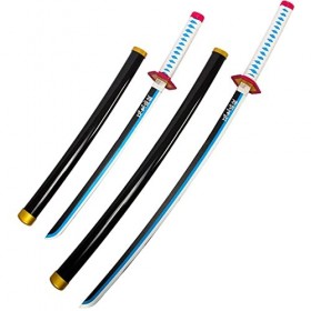 Tomioka Giyuu Épée en Bois Bambou Katana Japonais Anime Épées pour Anime Amant Cosplay Halloween Accessoire Cadeaux Anniversa