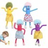 Facynde Figurines daction de poupée pour filles, personnage saucisse dansant - Jeu de figurines daction pour enfants, colle