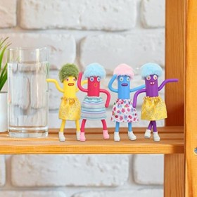 Facynde Figurines daction de poupée pour filles, personnage saucisse dansant - Jeu de figurines daction pour enfants, colle