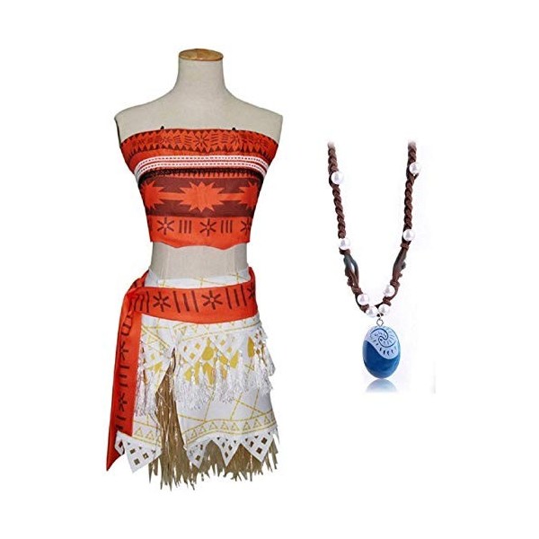 Inception Pro Infinite Costume complet - Comprend le collier Vaiana Moana - Fille - Carnaval - Halloween - Déguisement - Cosp