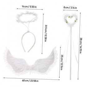 ifundom 4 Ensembles DAiles DAnge Costumes Pour Filles Ailes Costume Fille Vêtements Accessoires De Jeu De Rôle De Fée Halo 