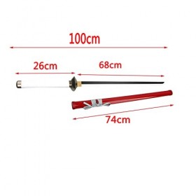 IVDNSLU Anime Samurai Sword, Naruto Ningzhiha Sasuke Sasuke Sword Faisant, épée en Bois Anime pour Les Accessoires De Jeu De 
