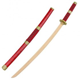 LLYLAY Katana Sword,Épée Demon Slayer en Bois,Anime Lovers,Accessoire Fait à la Main en Bois,Katana pour Accessoires de Cospl