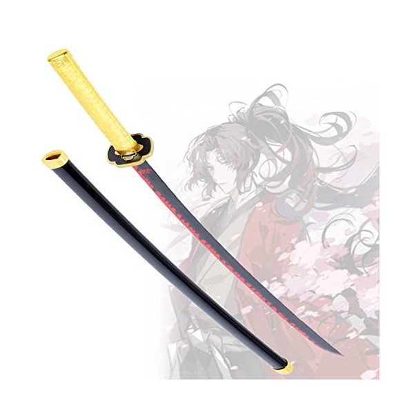 76cm,104cm Anime Sword Modèle for la Lame de Cosplay de Demon Slayer,Bamboo Katanas Bamboo Katanas,Tsugikuni Yoriichi Car Acc