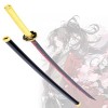 76cm,104cm Anime Sword Modèle for la Lame de Cosplay de Demon Slayer,Bamboo Katanas Bamboo Katanas,Tsugikuni Yoriichi Car Acc