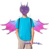 Gidenfly dragon dHalloween - dragon - Accessoire cosplay dHalloween Dragon Face Wing Tail Cosplay pour mascara/fête dHallo