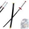 Épée de samouraï en Bambou Cosplay Lame danime, modèle darme Katanas,Accessoire de Tueur de démons Tomioka Giyuu Lame-Noir,