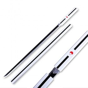 JOUET Anime Ninja Blade Katanas, Blanc/Noir, Cosplay épée en Bois Uchiha Sasuke Prop modèle darme, Accessoires de Cosplay, U
