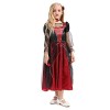 HLONGG Enfants Filles Witch Sorit Cosplay Assistant Halloween Costume Fairytale Robe Tenue avec Collier Accessoires Noir pour