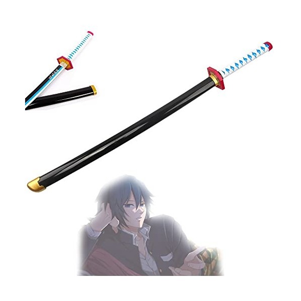 Uvency Accessoires Katana, Épée de Samouraï À Lame En Bois Pour Enfants, Garçons Filles, 75 Cm/100 Cm/Tomioka Giyuu-100Cm 39I