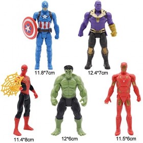 Marvel – figurines Spiderman pour enfants, jouet Cosplay, Super héros, Iron  Man, Hulk, Captain America, ensemble de