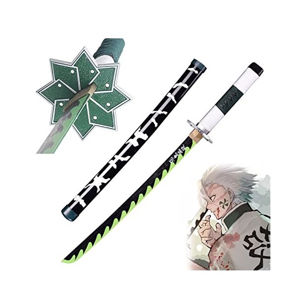 Uvency Anime Cosplay Accessoires Katana Slayer En Bois Enfants Jouet Épée Ninja, Anime Fan Arme Prop Épée En Bois, Convient A