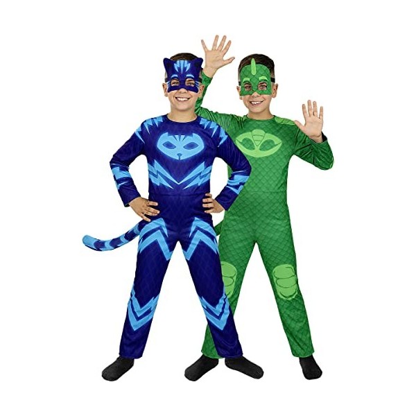 Funidelia | Déguisement Yoyo et Gluglu réversible - Pyjamasques pour garçon Yoyo, Bibou, Gluglu - Déguisement pour Enfant et