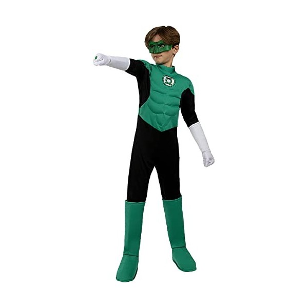 Funidelia | Déguisement Green Lantern pour garçon Super héros, DC Comics, Green Lantern - Déguisement pour Enfant et accessoi