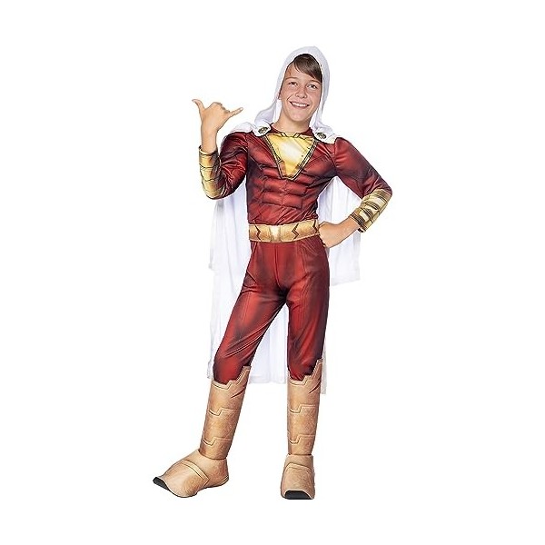 Funidelia | Déguisement Shazam pour garçon Super héros, DC Comics - Déguisement pour enfant et accessoires pour Halloween, ca