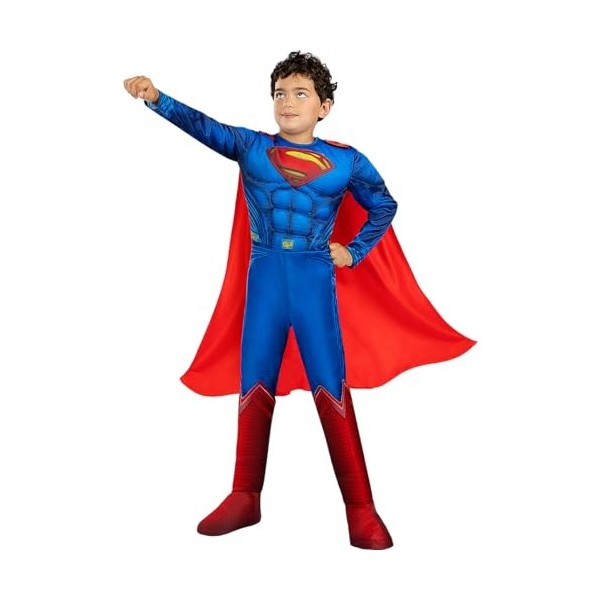 Funidelia | Déguisement Superman deluxe pour garçon Super héros, DC Comics - Déguisement pour Enfant, accessoires pour Hallow