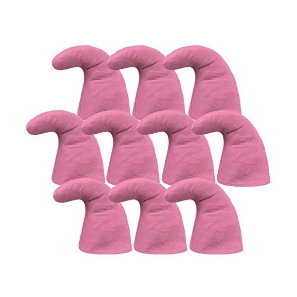 Alsino Lot de 10 Bonnets de Nain Roses Taille Unique pour Adultes Déguisement de Lutin Accessoire pour Carnaval Costume Hallo