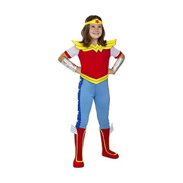 Funidelia | Déguisement Wonder Woman pour fille Super héros, DC Comics - Déguisement pour Enfant, accessoires pour Halloween,