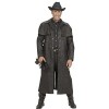 Amakando Déguisement Western Manteau de Cow-Boy Noir XL 54 Tenue Homme Western Accessoire déguisement Costume chérif Cowboy H