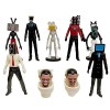 Hovaa Skibidi Toilet Figures and Camera Man Figures, Skibidi Toilet Figures Set 6/8/9 Pcs, Titan Speakerman TV Man Figures Sp