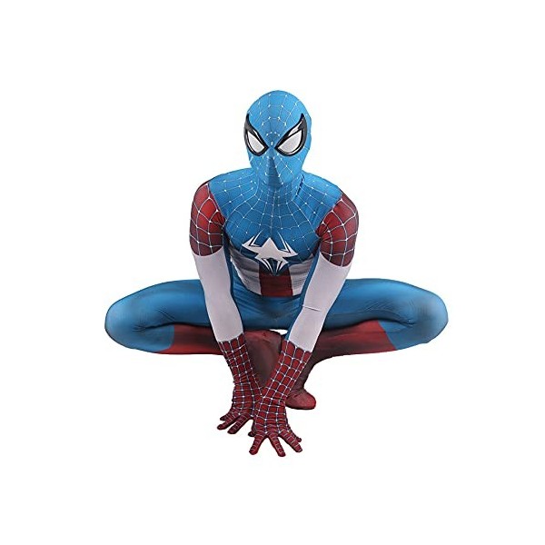 MYYLY Enfants Cosplay Capitaine Amérique Spiderman Combinaison Vengeur Super-héros Jeu Rôle Body Halloween Performance Vêteme