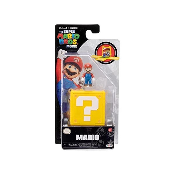 The Super Mario Bros. Movie Crapaud avec bloc de questions 3,25 cm Mini figurine