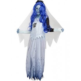 Funidelia | Déguisement Les Noces Funèbres Emily pour fille Corpse Bride, Mariée Halloween - Déguisement pour Enfant et acces