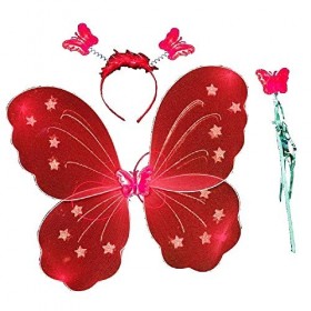 Costume ailes de papillon - théâtre - déguisements pour enfants - halloween - carnaval - fée - bandeau - baguette magique - r