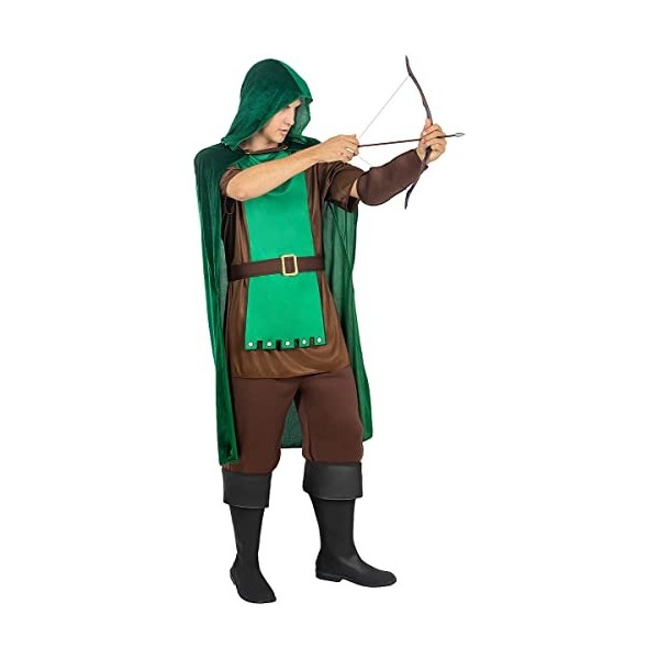 Funidelia | Déguisement archer Robin pour homme Contes, Archer - Déguisement pour Adultes et accessoires pour Halloween, carn