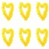 Boa en plumes jaunes – X6–180 cm de long 80 g – Accessoire de déguisement pour enterrement de vie de jeune fille