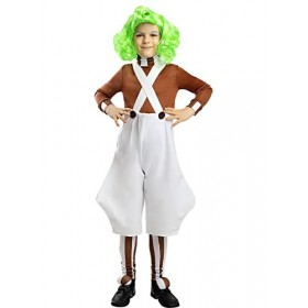 Funidelia | Déguisement Oompa Loompa - Charlie et la Chocolaterie pour garçon Déguisement pour Enfant et accessoires pour Hal