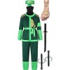 corimori Costume Ninja pour enfants garçons et filles avec accessoires épée Katana, dagues, bandeau, masque, tatouages , B