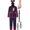 corimori Costume Ninja pour enfants garçons et filles avec accessoires épée Katana, dagues, bandeau, masque, tatouages , B