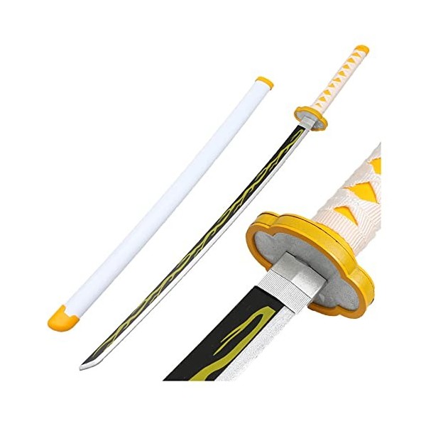 z&dw Wooden Sword Accessoires darmes Katana Anime Ninja Toys en Bois épée Jeu de Jeu de rôle danime/White / 76cm/30in