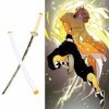 FBAM1 Katana De Demon Slayer, Agatsuma Zenitsu Anime Blade Sword Modèle, Utilisé pour Les Jeux De Rôle, Les Accessoires Décor