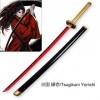 Maryaz Sword Slayer S Blade Cos Katana Japonais En Bois, Accessoires de Jeu de Rôle Modèle DArme Anime Black Samurai Ninja 