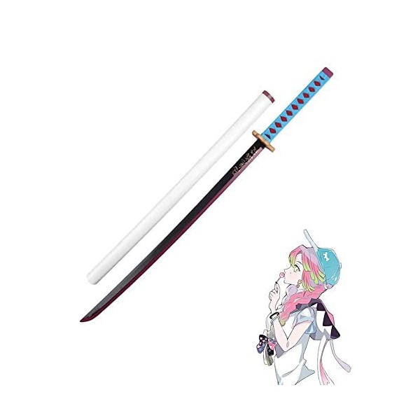 YYHH Épée Demon Slayer Cosplay Anime Katana, 80cm Japonaise Sabre pour Le Jeu de rôle, PU Replique Jouets Accessoires Arme Mo