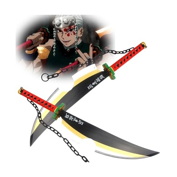 Katana Accessoires dhalloween 80 Cm Épée De Samouraï Faite À La Main Accessoires De Cosplay Danime pour Les Fans De Noël Ou