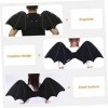 ABOOFAN 5Pcs Noir Gothique Pour La Performance Robe Parent-Enfant Ailes Prop Parti Sangles Simulées Costume Décoratif Vampie 