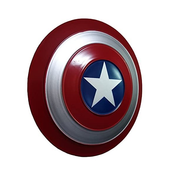 RSTJ-Sjef Décoration Murale en Métal Captain America Shield De 18 Pouces, Accessoires De Cosplay Portables pour Adultes, Déco
