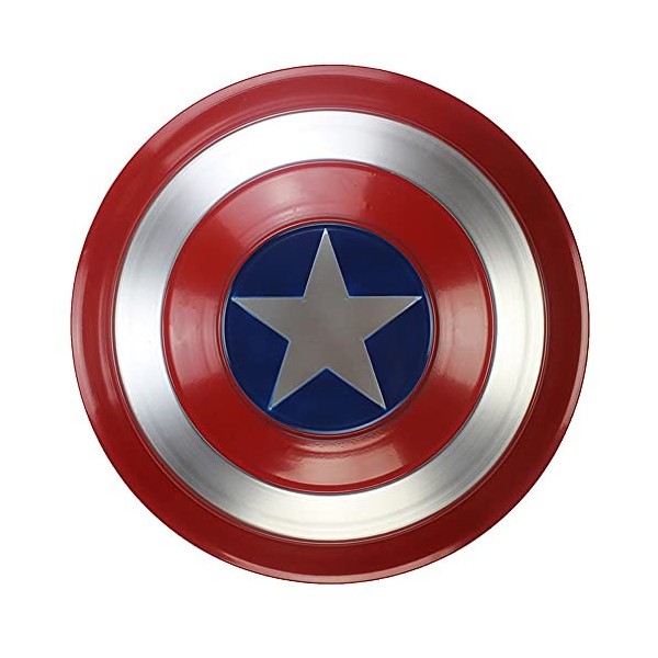 RSTJ-Sjef Décoration Murale en Métal Captain America Shield De 18 Pouces, Accessoires De Cosplay Portables pour Adultes, Déco