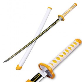 FBAM1 Katana Demon Slayer, Anime Cosplay Agatsuma Zenitsu, Épée Enfant Jouet, Accessoire Décoratif De Fête Lame De Bambou