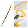 FBAM1 Katana Demon Slayer, Anime Cosplay Agatsuma Zenitsu, Épée Enfant Jouet, Accessoire Décoratif De Fête Lame De Bambou